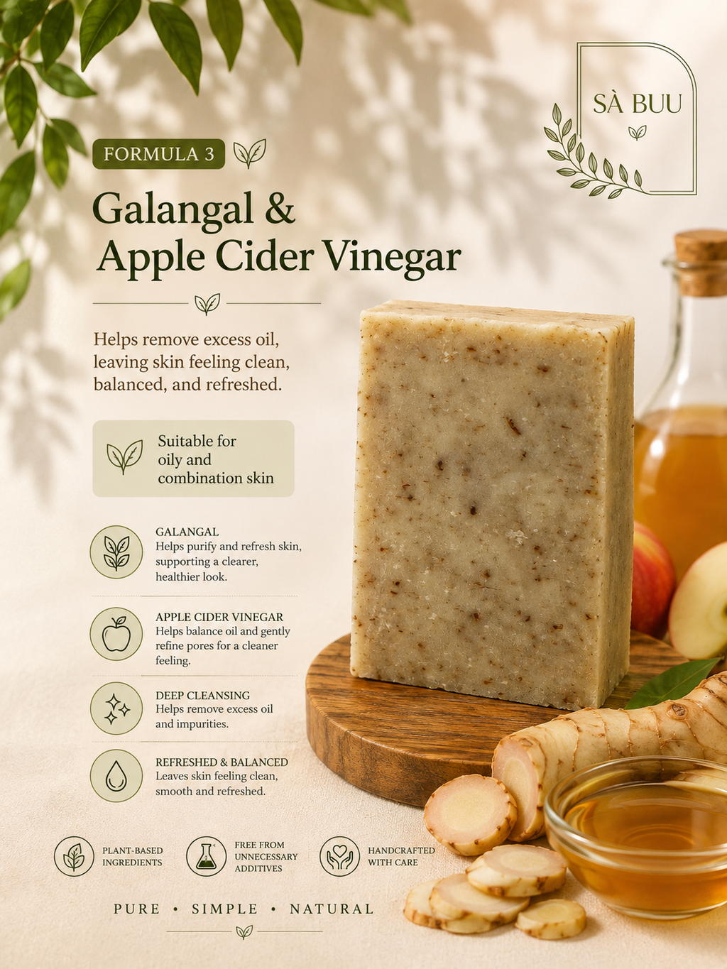 Galangal & Apple Cider Vinegar Herbal Soap
