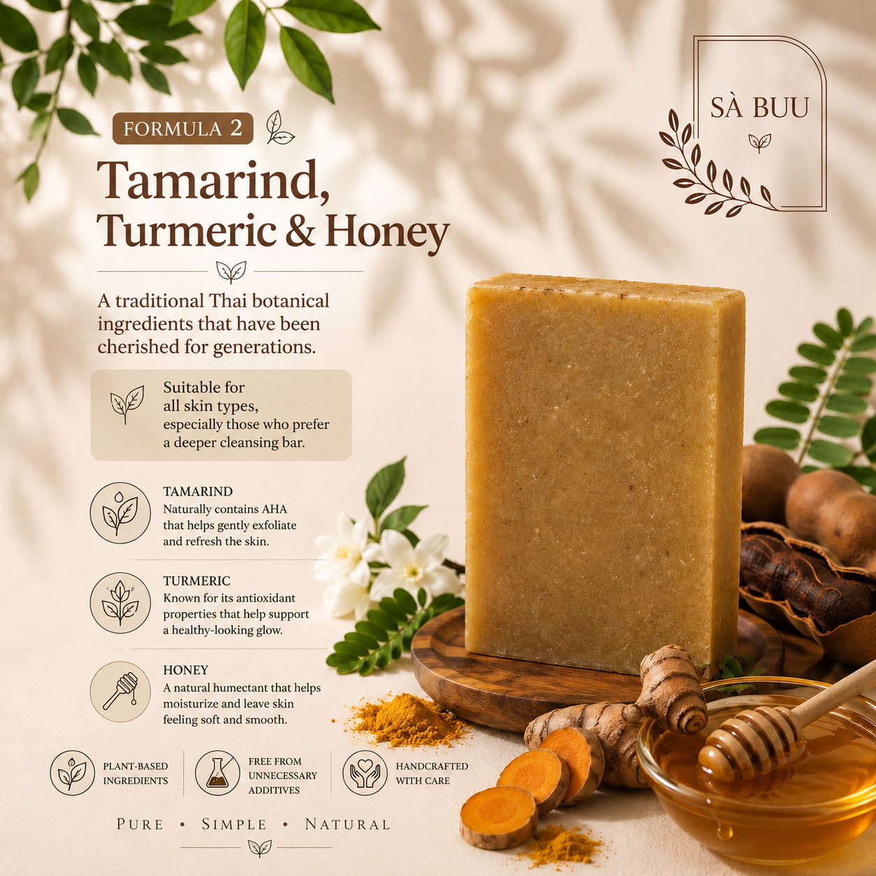 Tamarind, Turmeric & Honey Herbal Soap