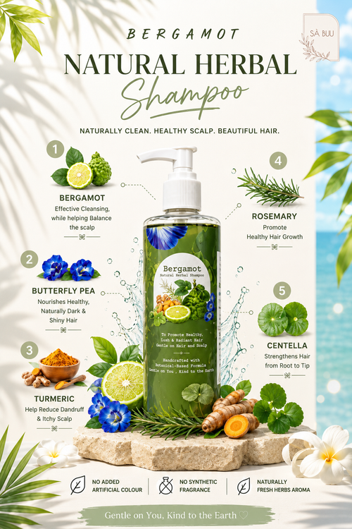 Bergamot Natural Herbal Shampoo
